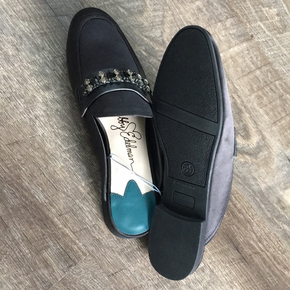 Black With Gemstones Loafers / Mules Brand New-B7 - Picture 7 of 8